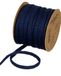 Halbach Seidenbänder Premium Woll gebreide slang (veganistisch) breedte: 8 mm lengte: 15 m slanggaren met draad vulbaar voor doe-het-zelfprojecten en naambordjes kleur: donkerblauw