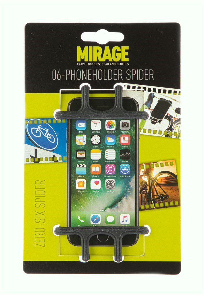 Mirage Telefoonhouder Zero-Six Spider - Siliconen - Zwart