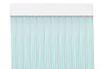 MERCURY TEXTIL Deurgordijn, pvc-strepen, 210 x 90 cm, voor buitendeur, transparant + groene snede P7