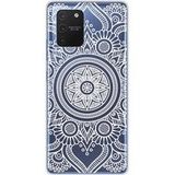 Samsung Galaxy S10 Lite mandala blanc bedrukt siliconen hoesje