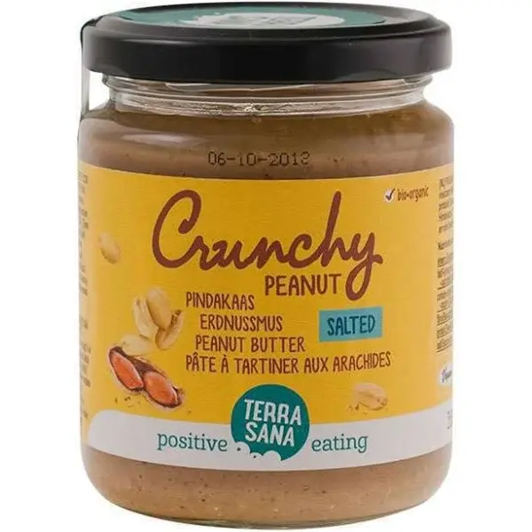 Terrasana Pindakaas Crunchy met Zeezout (250 gram)