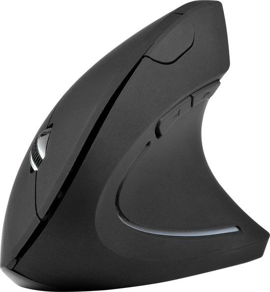 Spire Archer Ice - Draadloze Ergonomische Muis - Verticaal - Zwart - Rechtshandig