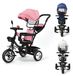 Icecat Tricycle pliable pour bébé, 3-en-1, avec auvent et barre de poussée