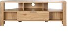 CaliCosy meuble TV d'angle avec 1 plateau décor chêne 120x40x45cm