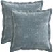 vidaXL Taie d'oreiller 2 pièces bois bleu clair 40 x 40 cm tissu chenille