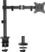 Ewent EW1510 Support écran – Support écran pour 1 écran 10-32 pouces – VESA 75x75, 100x100 – Pivotant, inclinable et pivotant – Noir