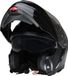 Casque intégral CMX, mentonnière relevable, noir brillant, XL