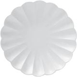 Ciao - FSC composteerbare papieren borden (diameter 23 cm), 8 stuks, wit