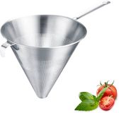 Westmark Chinois Pro puntzeef – fijne zeef met rondom perforaties – roestvrijstalen zeef – perfect voor bouillon, crèmes en sauzen – zilver, Ø 23 cm