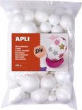 APLI Kids piepschuimballen knutselset - 100 stuks - diverse maten