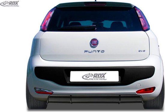 RDX Racedesign Achterskirt 'Diffusor' Fiat Punto Evo 2009- (ABS zwart glanzend)
