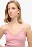 Superdry Essential camitopje met kanten boord Dames soft pink L/XL