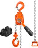 VEVOR Mini Hefboomtakel 0,5t Draagvermogen Kettingtakel 260n Trekkatrol 2,80m Hefhoogte Rateltakel Takel Van Staal G80 Ketting Weston Dubbele Ratelrem 360° Draaibare Haak Handkettingtakel
