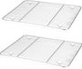 Générique Grille à gâteau - Grille de refroidissement - Grille de cuisson - Grille de four - Acier inoxydable - Argent - Rectangle - 2 pièces