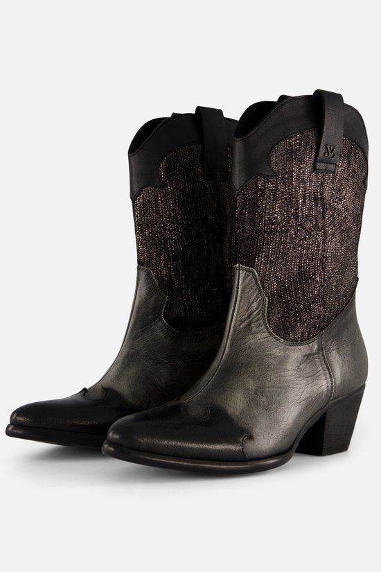 Lazamani Cowboylaarzen grijs Leer - Maat 38