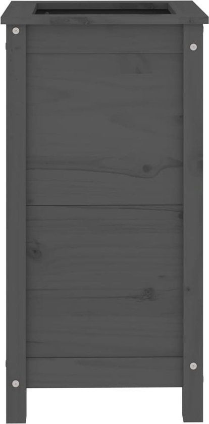 vidaXL Plantenbak 40x40x78 cm Massief Grenenhout Grijs