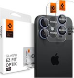 Spigen Camera Lens Protector Geschikt voor iPhone 17 / 16 / 16 Plus - Glas.tR EZ Fit Optik Pro - 9H Tempered Glass - Gemakkelijke Installatie - Blauw 2-Pack