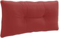 vidaXL Rugkussen PUTTEN 100% Polyester Wijnrood 80 x 40 x 10 cm