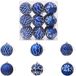 vidaXL Kerstbalset XL 18 stuks Blauw en Wit Diameter 8 cm Polystyreen