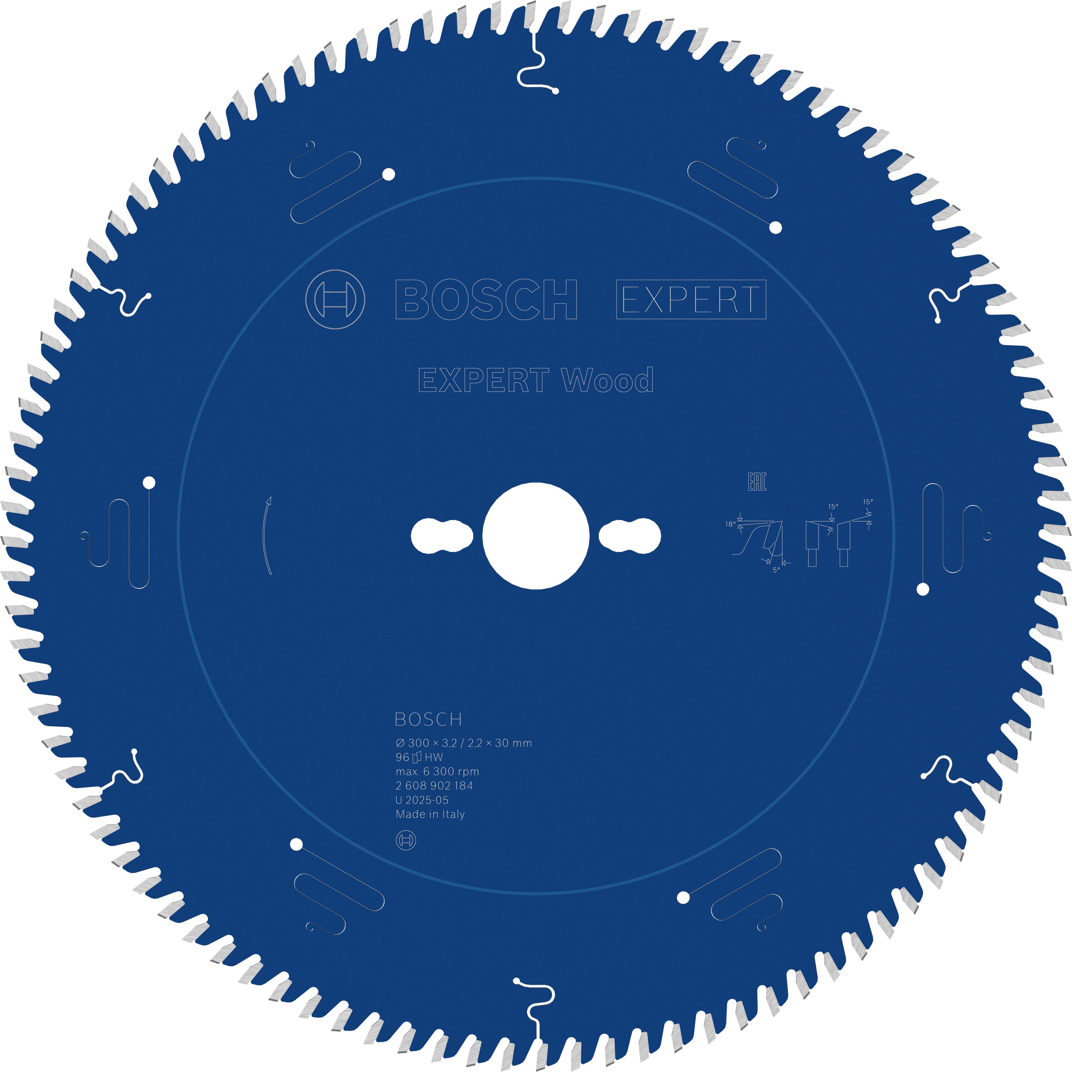 Bosch Accessoires EXPERT Wood Cirkelzaagblad | 300 x 3,2/2,2 x 30 mm | T96 - 2608902184