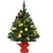 Petit Sapin De Noël 60 cm avec 15 lumières LED et décorations