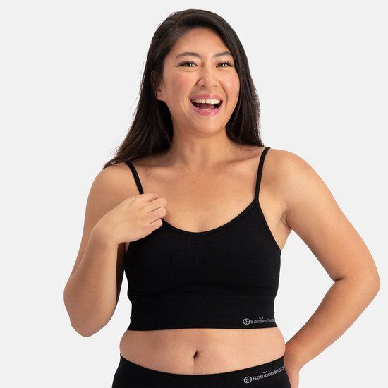 Bamboo Basics Seamless Padded Bra Fenna V-hals - Zwart - XXL