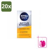 NIVEA MEN 20 x Soins énergisants pour le visage à la caféine - 50 ml - Pack économique