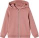 Vertbaudet sweat à capuche zippé pour filles, vieux rose, taille 104