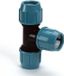 Unifit T-stuk klem 20mm Blauw/Zwart
