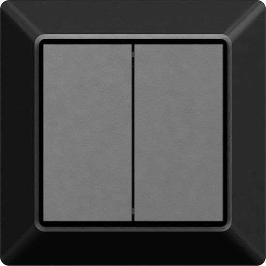 RexTech Draadloze Zigbee Schakelaar - 2 Groepen - Zwart - Smart Home - Opbouw