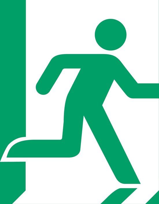 Djois T3L Benelux B.V. PICTOGRAM TARIFOLD NOODUITGANG RECHTS 200X200MM