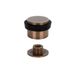 EVI Herrajes I-191 Deurstopper van messing leer met zwart rubber Ø 24 x 20 mm