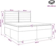 vidaXL Boxspringbed met matras en hoofdeinde Blauw 200 x 200 cm Stof