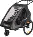 CUBE Remorque enfant Double Pure Noir/Gris