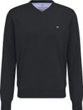 Fynch-Hatton V-hals Trui Zwart 100% Katoen Regular Fit - 3XL