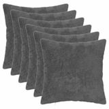 vidaXL Kussensloop 6 stuks Donkergrijs 50 x 50 cm Katoensatijn