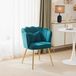 MODENUIT Fauteuil - Dossier pétales avec coussin papillon - Velours vert