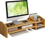 Fleau Home Monitor Verhoger met Lade - Laptop Standaard - Laptopverhoger - Bureau Organizer - Verhoging - Hout - Licht hout