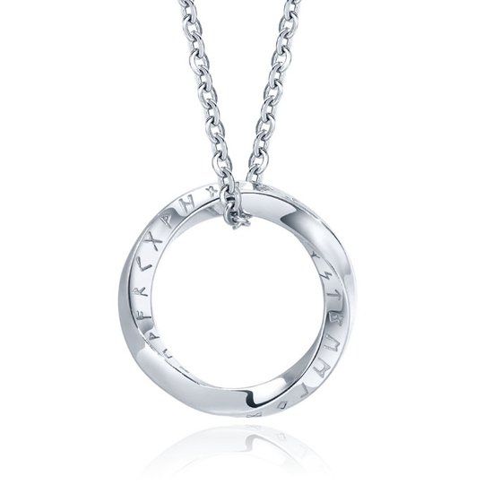 Mendes Nordic Heren Ketting - Rune Circle Silver