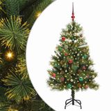 vidaXL Sapin de Noël artificiel articulé avec pommes de pin vert 150 cm