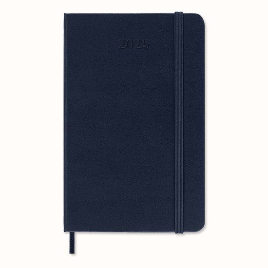 Moleskine 12 Months Weekly Pocket Agenda 2025 - Hardcover - Sapphire Blue