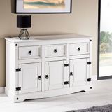 IDIMEX Mexico dressoir RURAL massief grenen wit