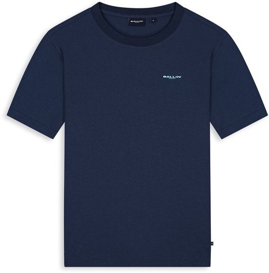 Ballin Amsterdam Heren Regular fit T-shirt Crewneck SS Navy Maat M