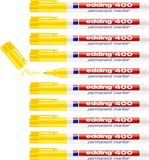edding 400 permanent marker - geel - 10 stiften - ronde punt 1 mm