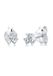 Elli - Oorbellen - Dames oorsteker Geo Trio Fijn met kristal in 925 sterling zilver