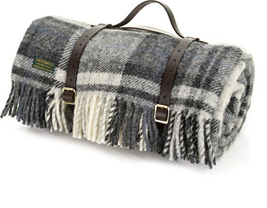 Tweedmill Picknickkleed Cottage Grey/Black - Wol - Grijs