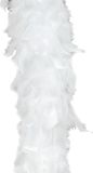 Faram Party Sierveren Boa - Carnaval verkleed accessoire - wit - 180 cm