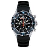 Chris Benz CB-C300X-LB-KBS Montre de plongée unisexe Quartz Noir/Argenté