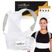 LyfeFocus S1 Premium onzichtbare ademende rughoudingcorrector voor mannen en vrouwen - bovenrug ondersteuningsbrace en stijltang - effectieve houdingscorrectie voor nek-, schouder- en rugpijn (wit,