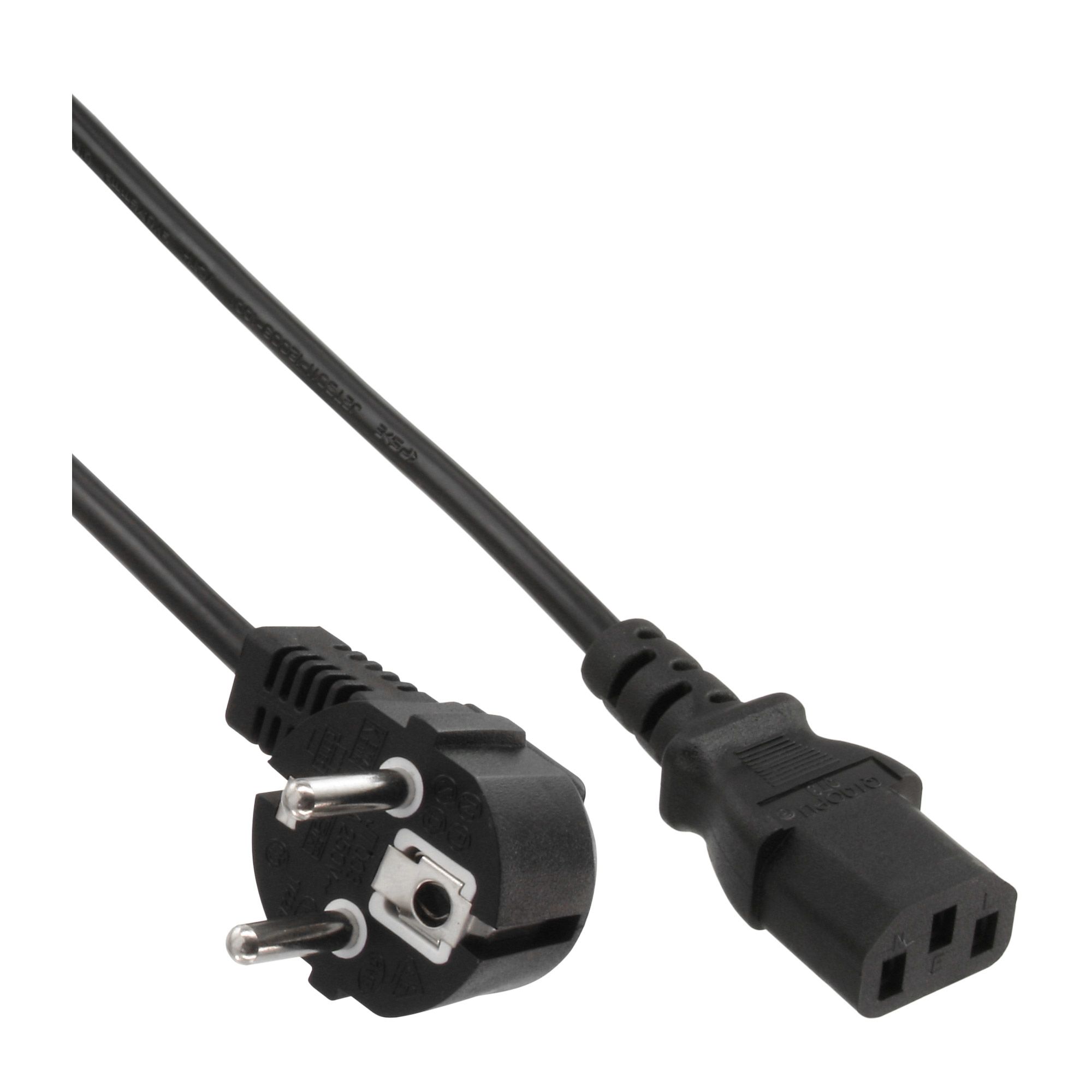 InLine 16651M Power Cable - 0.5m - Black